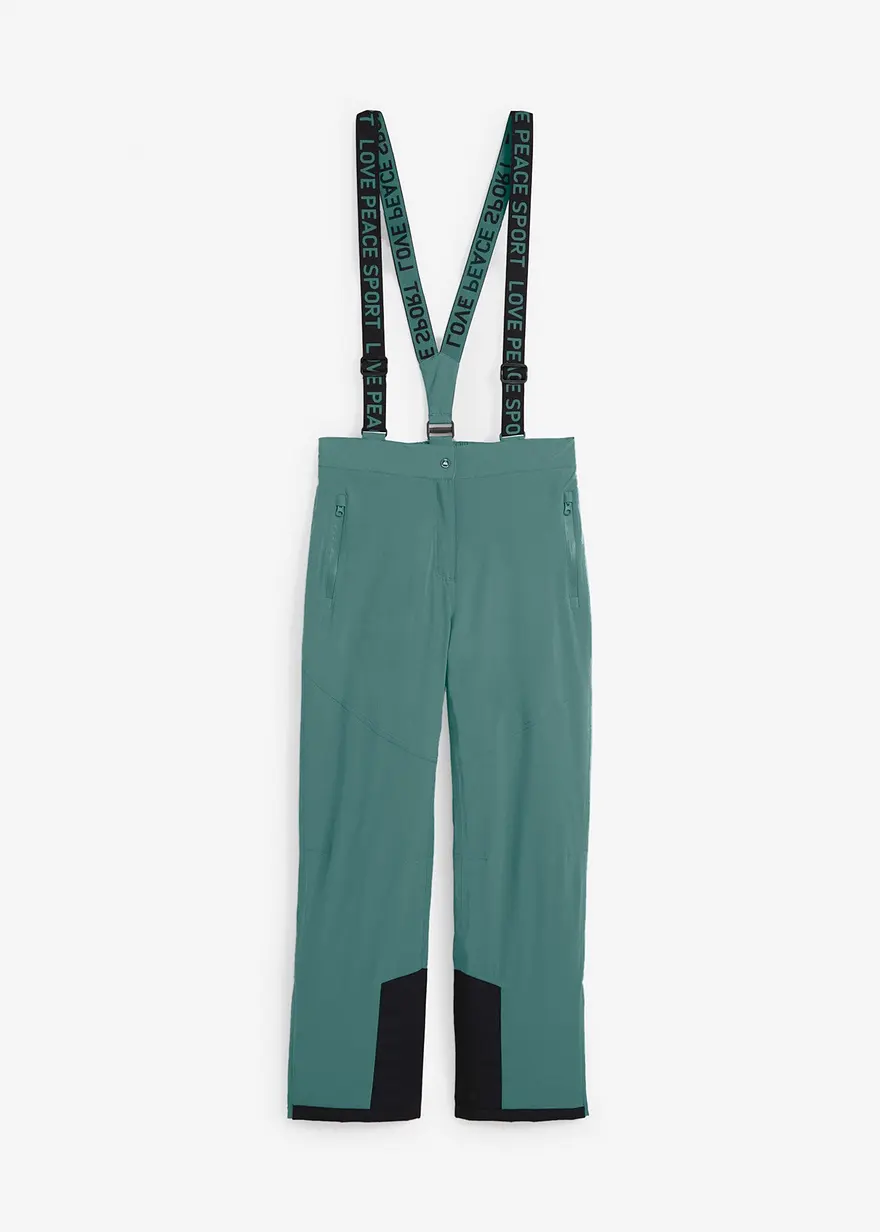 bonprix Wasserdichte Skihose mit Schneefang und abnehmbaren Trägern Loose Fit