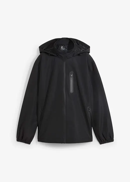 bonprix Wasserdichte Übergangsjacke weit geschnitten - schwarz