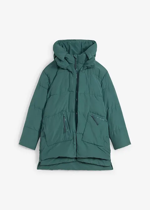 bonprix Wattierte Winterjacke mit Kapuze und Taschen - grün