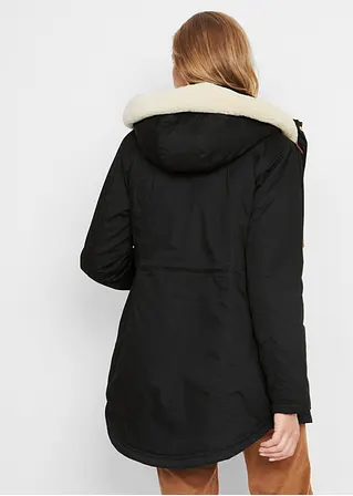 Bonprix Wattierter Parka Mit Kapuze Abnehmbarer Fellimitat-Besatz