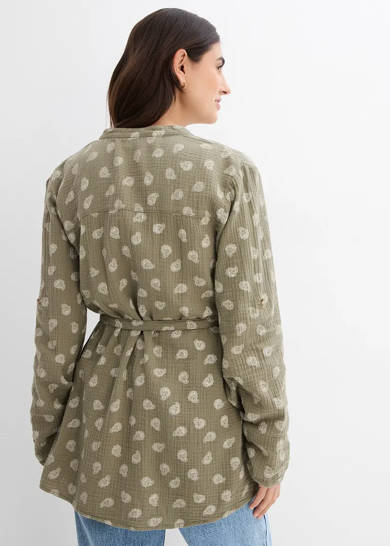 Bonprix Weiche Umstands- Und Stillbluse Aus Baumwoll-Musselin Mit Paisley-Druck