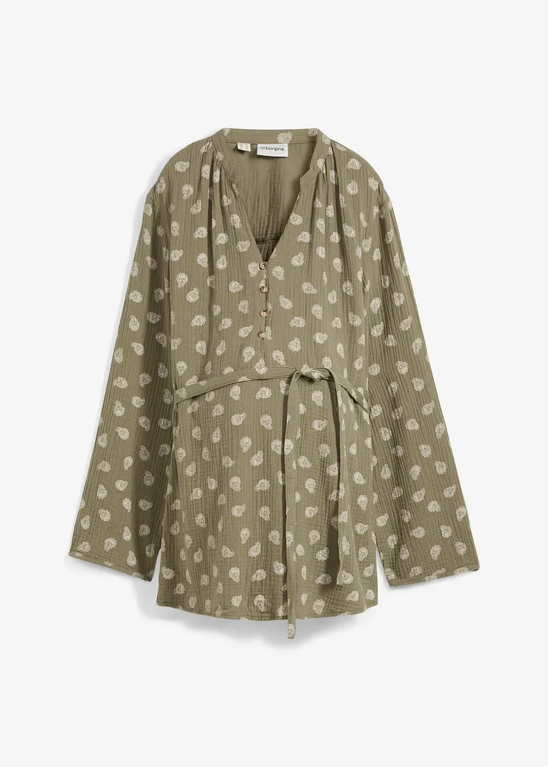 bonprix Weiche Umstands- und Stillbluse aus Baumwoll-Musselin mit Paisley-Druck