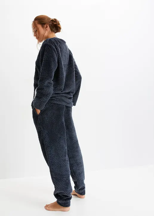 Bonprix Weicher Hausanzug Aus Kuscheligem Fleece - Nachtblau