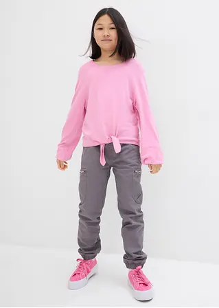 Bonprix Weicher Mädchen Feinstrickpullover Mit Knotendetail - Rosa