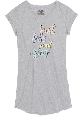 Bonprix Weiches Nachthemd In Oversize-Passform - Grau - Damen