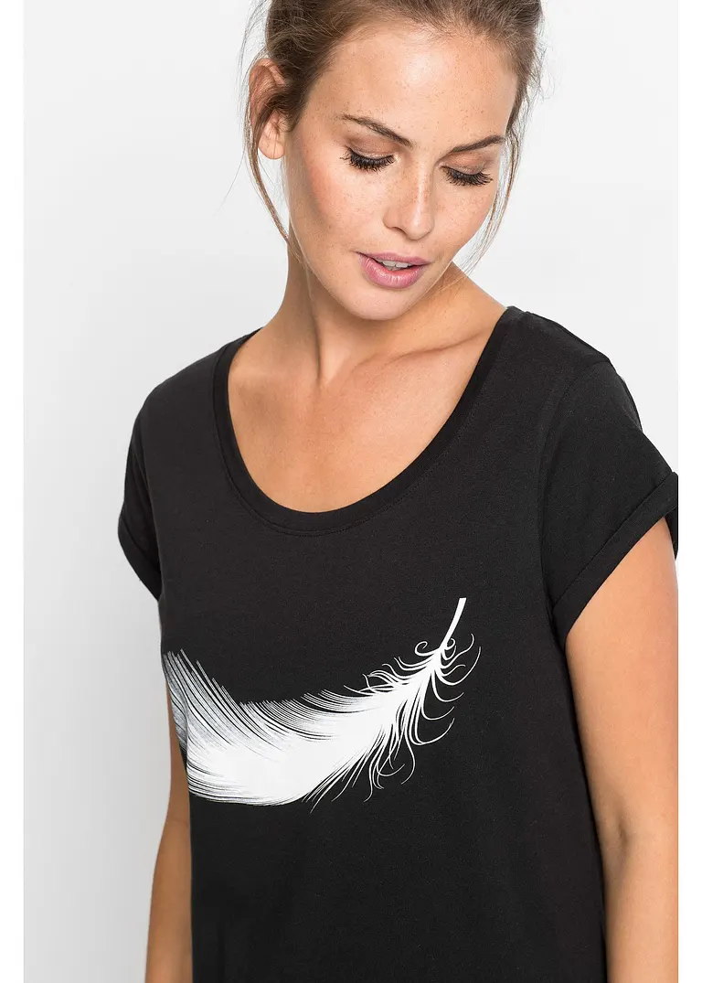 Bonprix Weiches Nachthemd Mit Gerundetem Saum Aus Bio-Baumwolle Im Umstellungsprozess