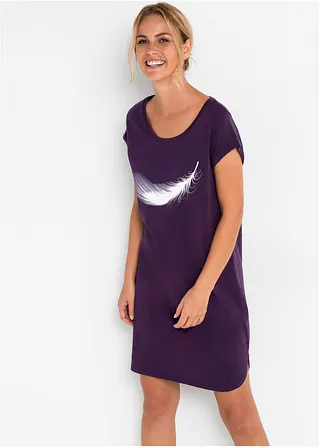 Bonprix Weiches Nachthemd Mit Gerundetem Saum Aus Bio-Baumwolle Im Umstellungsprozess