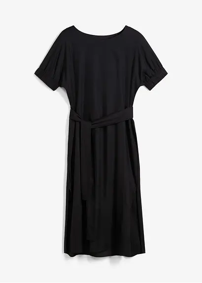 Bonprix Weit Fallendes Kleid Mit Rundhalsausschnitt Und Langen Seitenschlitzen