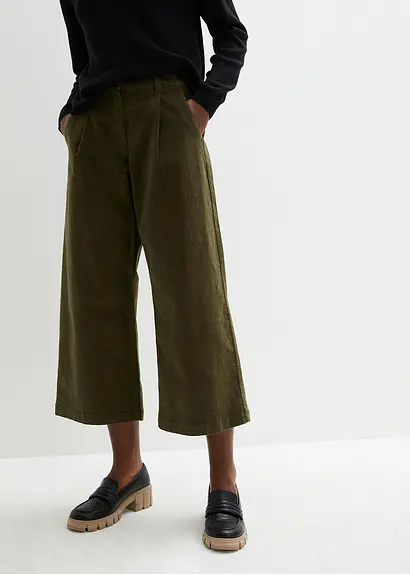 Bonprix Weit Geschnittene Culotte Aus Stretchcord Mit Komfortablen Hohen Bund