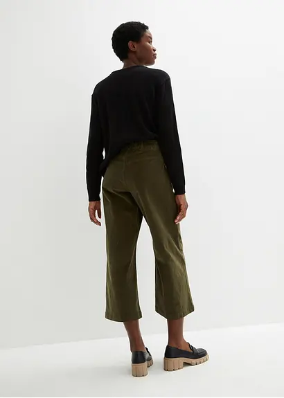 Bonprix Weit Geschnittene Culotte Aus Stretchcord Mit Komfortablen Hohen Bund