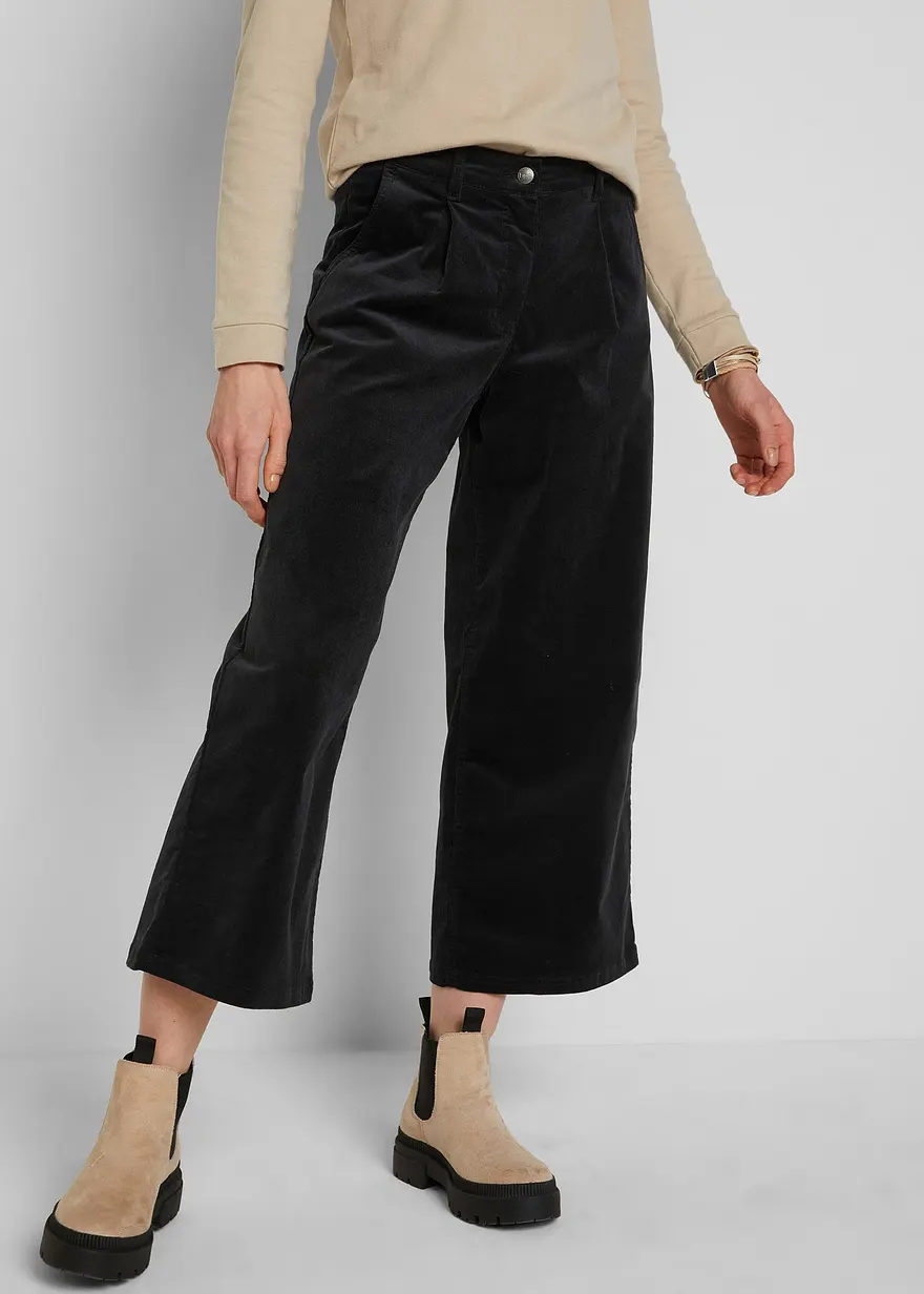 Bonprix Weit Geschnittene Culotte Aus Stretchcord Mit Komfortablen Hohen Bund