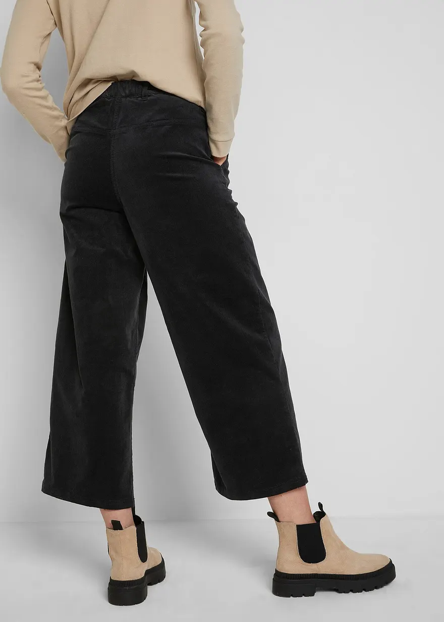Bonprix Weit Geschnittene Culotte Aus Stretchcord Mit Komfortablen Hohen Bund