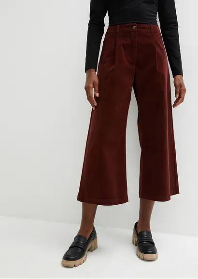 Bonprix Weit Geschnittene Culotte Aus Stretchcord Mit Komfortablen Hohen Bund