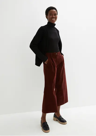Bonprix Weit Geschnittene Culotte Aus Stretchcord Mit Komfortablen Hohen Bund