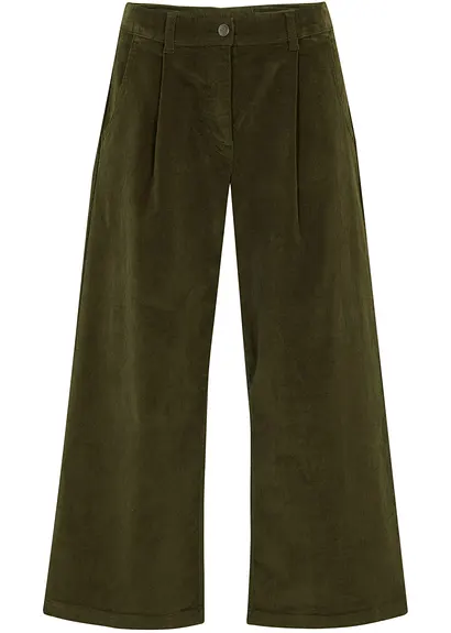 bonprix Weit geschnittene Culotte aus Stretchcord mit komfortablen hohen Bund