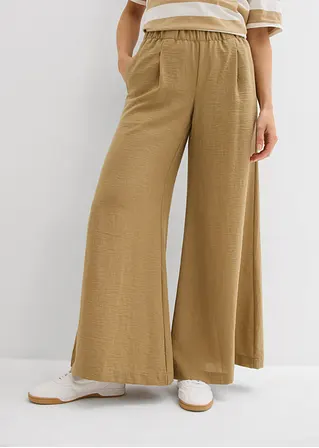 Bonprix Weit Geschnittene Hose Mit Elastischem Bund - Braun