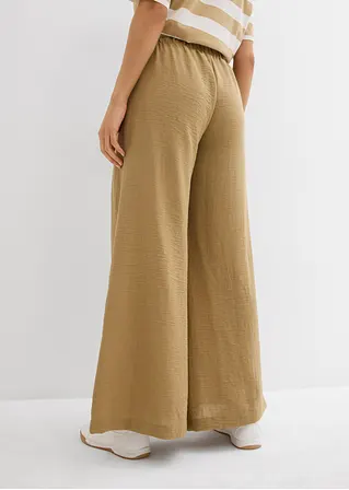 Bonprix Weit Geschnittene Hose Mit Elastischem Bund - Braun