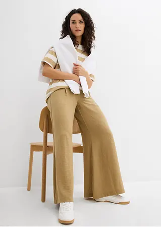 Bonprix Weit Geschnittene Hose Mit Elastischem Bund - Braun