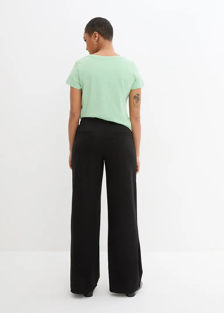 Bonprix Weit Geschnittene Punto Di Roma Hose Mit Bequembund Und Taschen