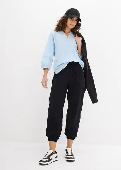 Bonprix Weit Geschnittener Blazer Mit Schalkragen - Schwarz