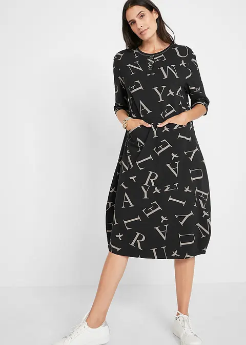 Bonprix Weit Geschnittenes Kleid Mit Taschen Und Dekorativer Knopfleiste