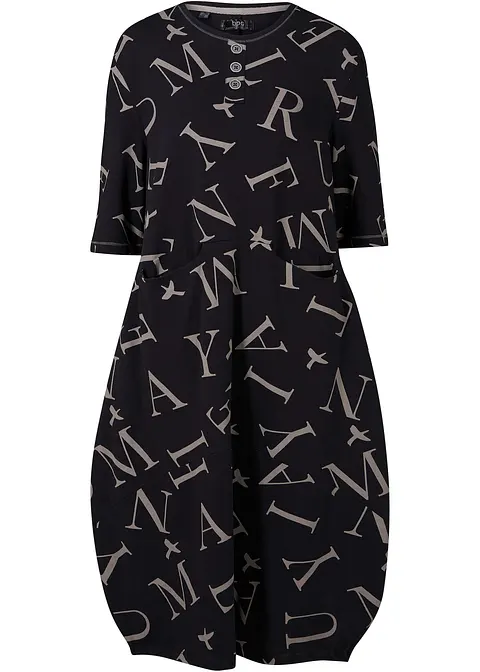bonprix Weit geschnittenes Kleid mit Taschen und dekorativer Knopfleiste