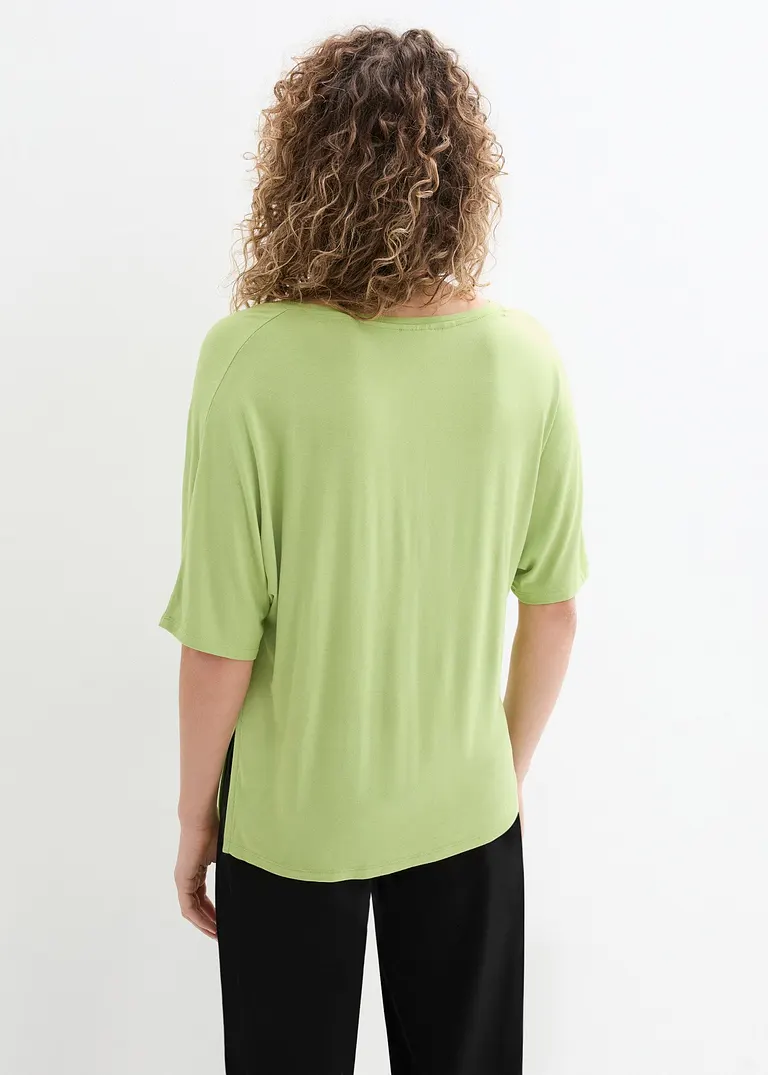Bonprix Weit Geschnittenes Shirt Mit Fledermausärmeln - Grün
