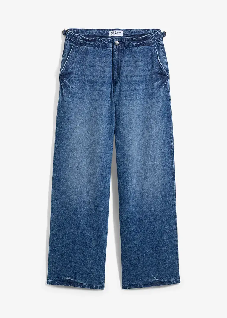 bonprix Weite Jeans mit mittlerer Bundweite - blau regular
