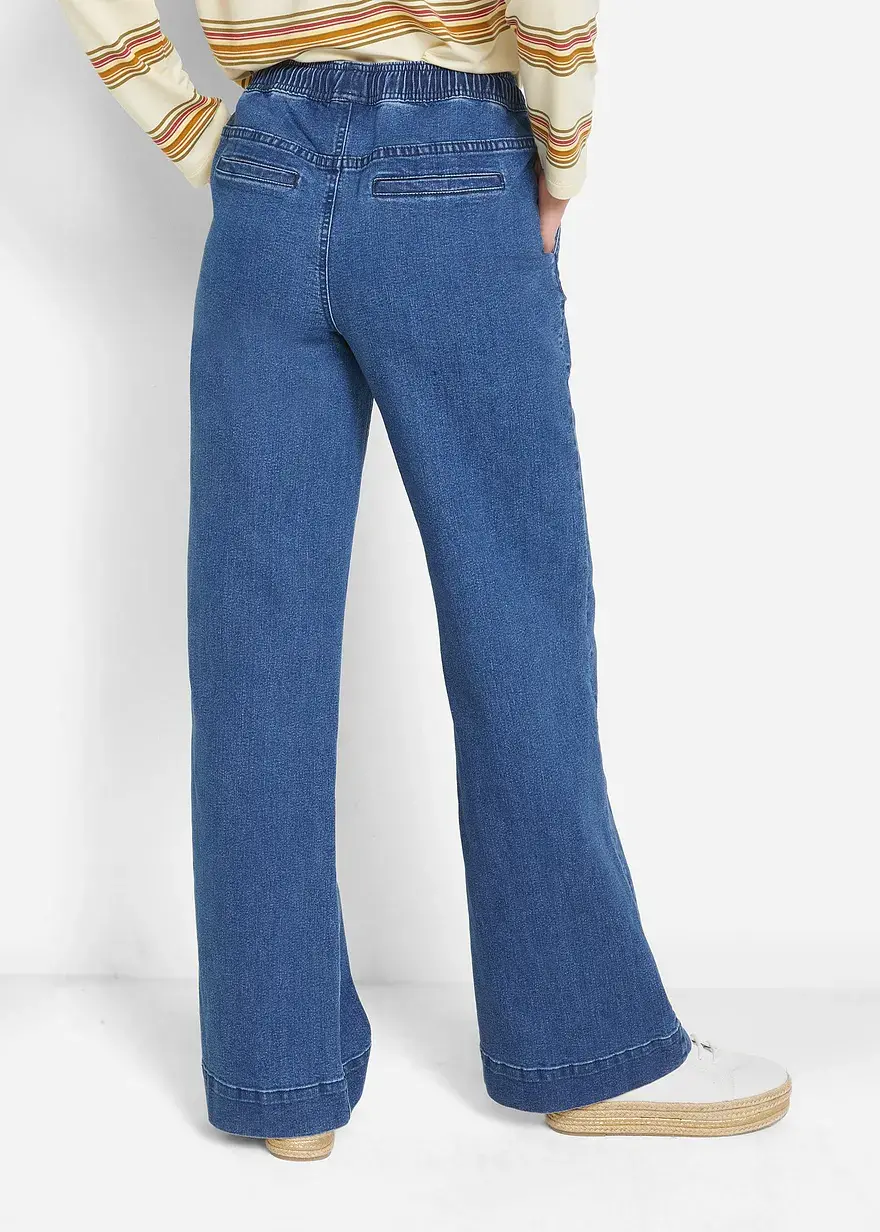 Bonprix Weite Schlupfjeans Mit Stretch Und Einem Bindegürtel