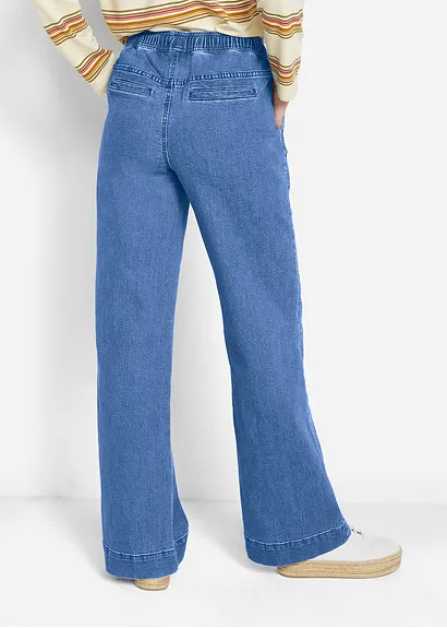 Bonprix Weite Schlupfjeans Mit Stretch Und Einem Bindegürtel
