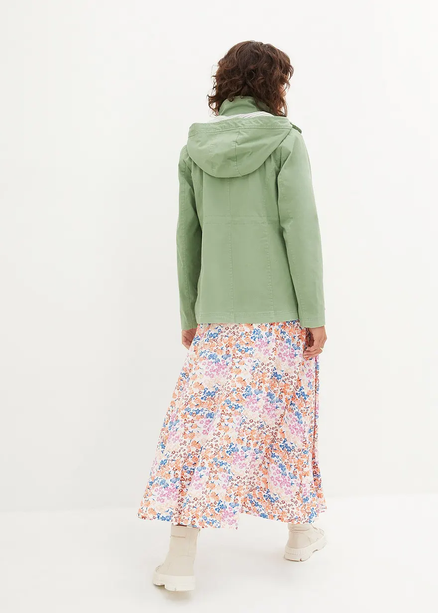 Bonprix Weitenregulierbare Übergangsjacke Aus Baumwolle Mit Babyeinsatz