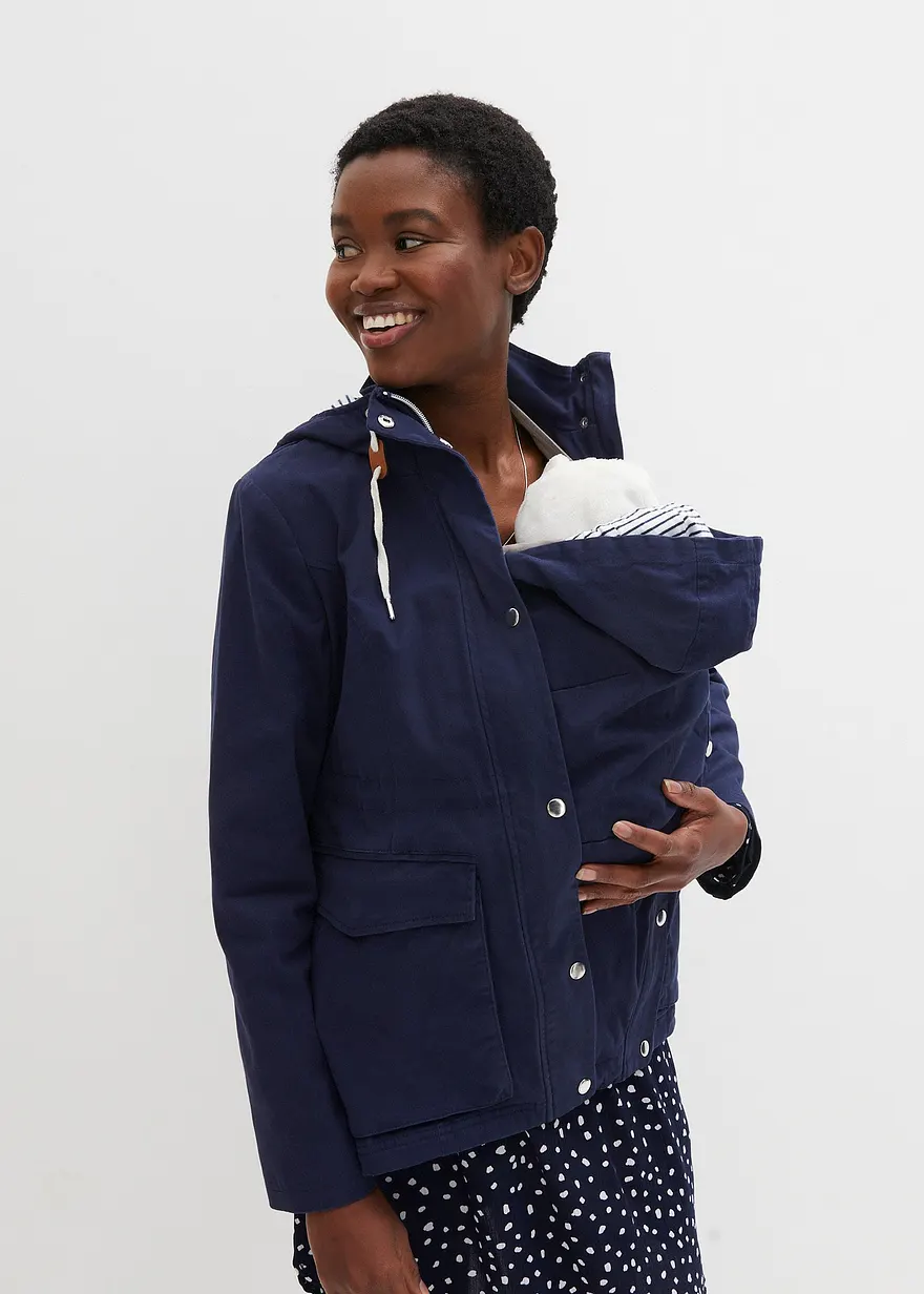 Bonprix Weitenregulierbare Übergangsjacke Aus Baumwolle Mit Babyeinsatz