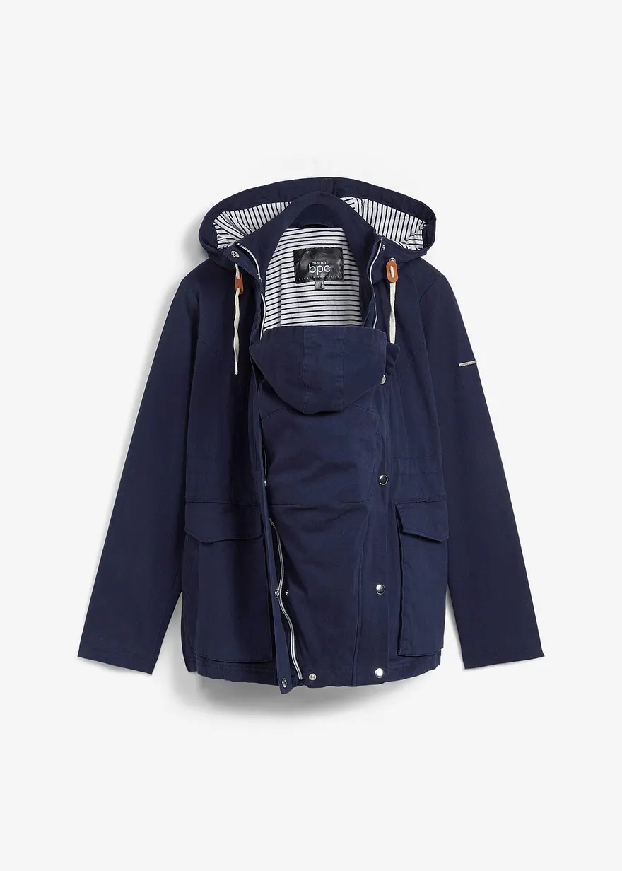 bonprix Weitenregulierbare Übergangsjacke aus Baumwolle mit Babyeinsatz