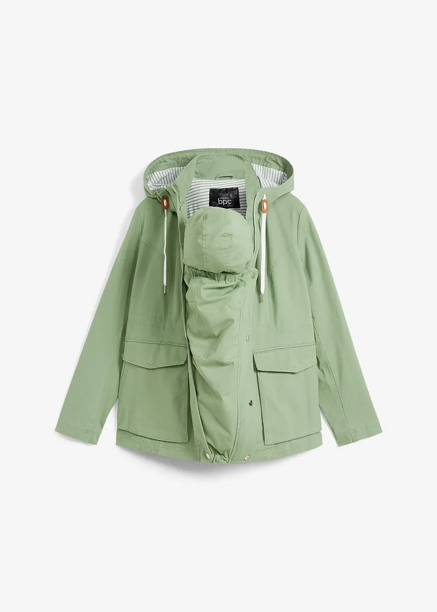 bonprix Weitenregulierbare Übergangsjacke aus Baumwolle mit Babyeinsatz