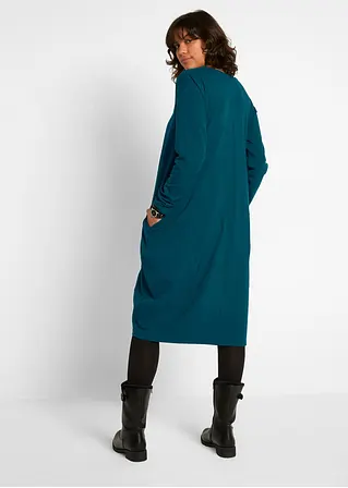 Bonprix Weites Langarm-Kleid Mit Eingriffs-Taschen - Petrol