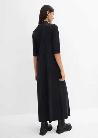 Bonprix Weites T-Shirt-Kleid Aus Softem Modal-Mix Mit Hohem Kragen Und Nahtdetail Hinten In Der Mitte