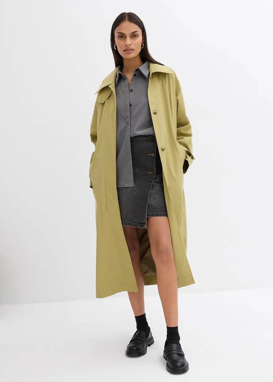 Bonprix Wendbare Bluse Mit Umlegekragen Langen Ärmel Und Knopfleiste Hinten