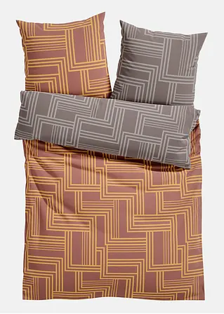 bonprix Wendebettwäsche mit grafischem Design in warmen Farben für stilvolle Abwechslung