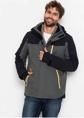 Bonprix Wetterfeste Herren Winterjacke Mit Funktion Mit Kapuze Und Reflektierendem Druck