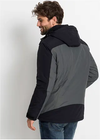 Bonprix Wetterfeste Herren Winterjacke Mit Funktion Mit Kapuze Und Reflektierendem Druck