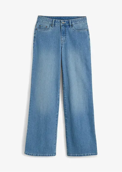 bonprix Wide Leg Jeans mit 5-Pocket-Style - blau petite