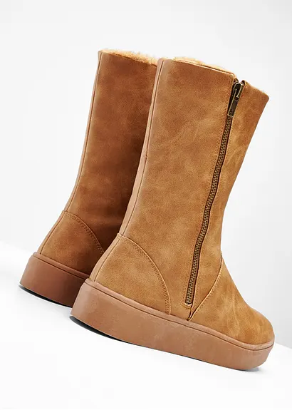 Bonprix Winter Stiefel Mit Dekorativem Reißverschluss An Der Außenseite