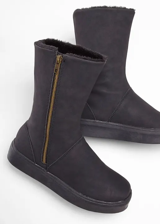 Bonprix Winter Stiefel Mit Dekorativem Reißverschluss An Der Außenseite