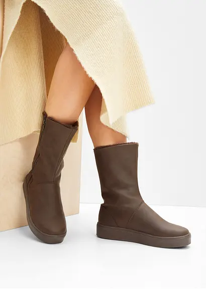 Bonprix Winter Stiefel Mit Dekorativem Reißverschluss An Der Außenseite