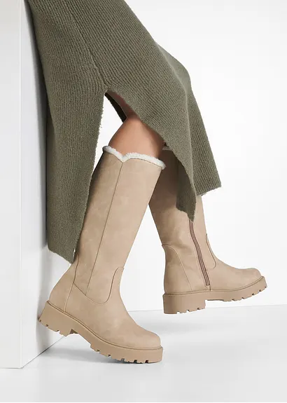 Bonprix Winterlicher Stiefel Mit Modischen Details - Beige