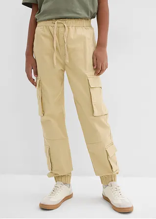 Bonprix Workwear Hose Mit Mehreren Taschen - Beige - Kinder