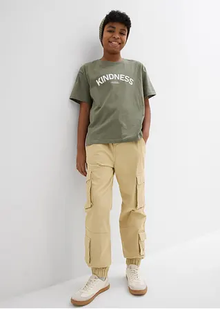 Bonprix Workwear Hose Mit Mehreren Taschen - Beige - Kinder