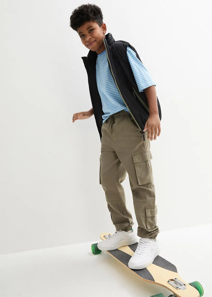 Bonprix Workwear Hose Mit Mehreren Taschen - Grün - Kinder