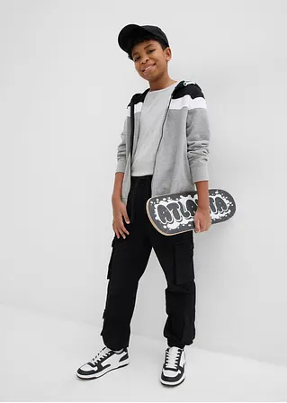 Bonprix Workwear Hose Mit Mehreren Taschen - Schwarz - Kinder