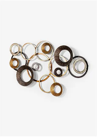 bonprix Wunderschöne Dekoration: großes Wandobjekt mit Kreisen - braun